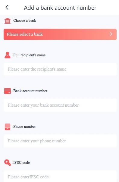 Daman Game Add Bank Account 2